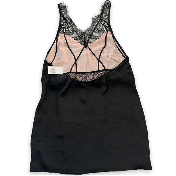 NWT Kendall and Kylie Black and Nude Strappy Slip Dress sz L - Picture 4 of 11